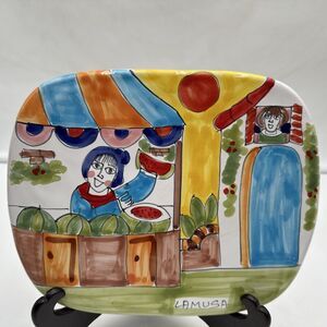 Vintage LaMusa Mercato Trivet Hot Plate Watermelon Fruit 9.5x7.5”